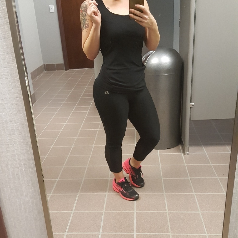 Reebok black mesh pants